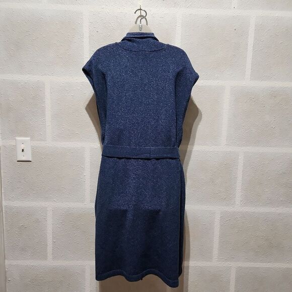 Time and Tru 2XG Blue Sleeveless Sweater Cardigan - Picture 4 of 6